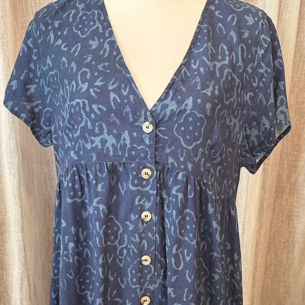 NATURAL LIFE Blue Patterned Maxi Dress - Picture 2 of 15